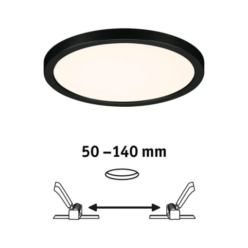 Paulmann Areo paneel 3stepdim zwart Ø17,5cm 3000K