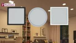 Paulmann Areo ZigBee CCT hoekig zwart 23x23cm