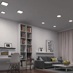 Paulmann Areo ZigBee CCT hoekig zwart 23x23cm