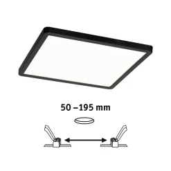 Paulmann Areo ZigBee CCT hoekig zwart 23x23cm