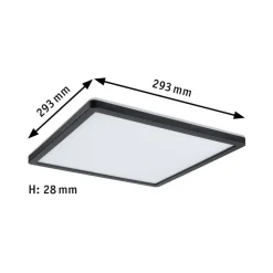 Paulmann Atria Shine Paneel on/off zwart 830 29x29