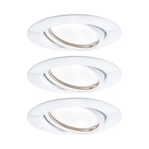 Paulmann Base GU10-inbouwspot set van 3, wit
