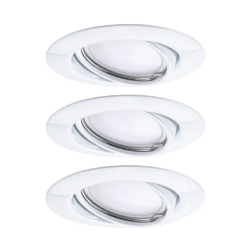 Paulmann Base GU10-inbouwspot set van 3, wit