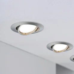 Paulmann Base GU10-inbouwspot set van 3, ijzer