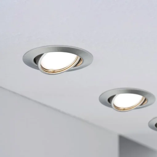 Paulmann Base GU10-inbouwspot set van 3, ijzer