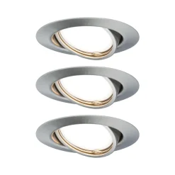 Paulmann Base GU10-inbouwspot set van 3, ijzer