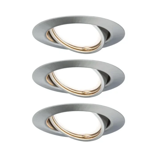 Paulmann Base GU10-inbouwspot set van 3, ijzer