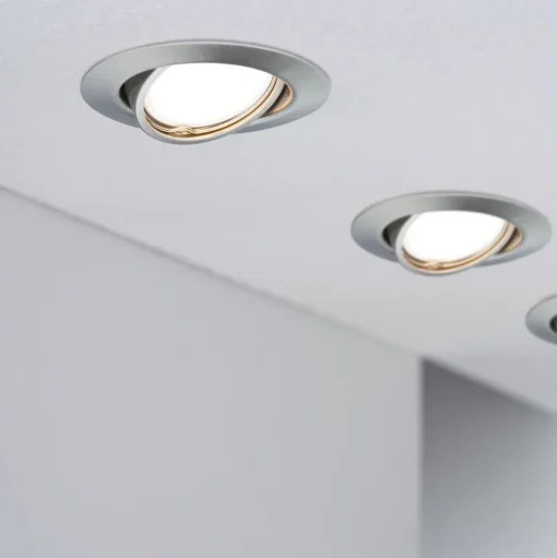 Paulmann Base LED inbouwspot set van 3, ijzer