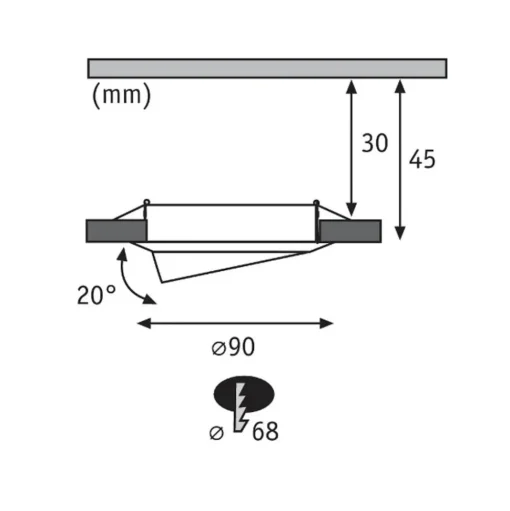 Paulmann Base LED inbouwspot set van 3, ijzer