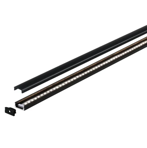 Paulmann Base profiel, zwart, zwart, 2m