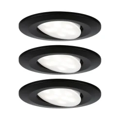 Paulmann Calla draaibaar aan/uit Ø9cm 840 zwart 3st