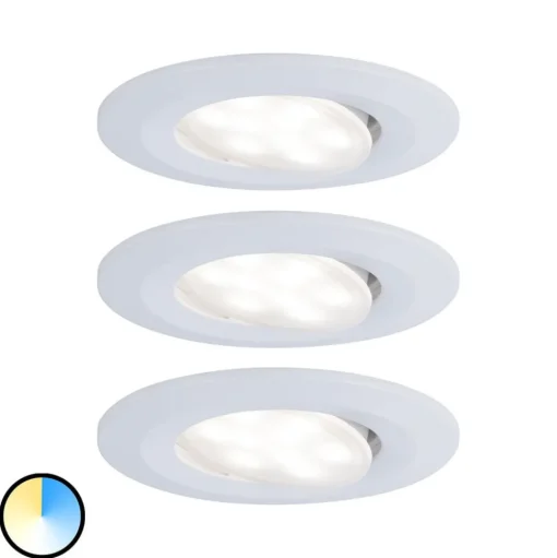 Paulmann Calla zwenkbaar on/off Ø9cm CCT wit per 3