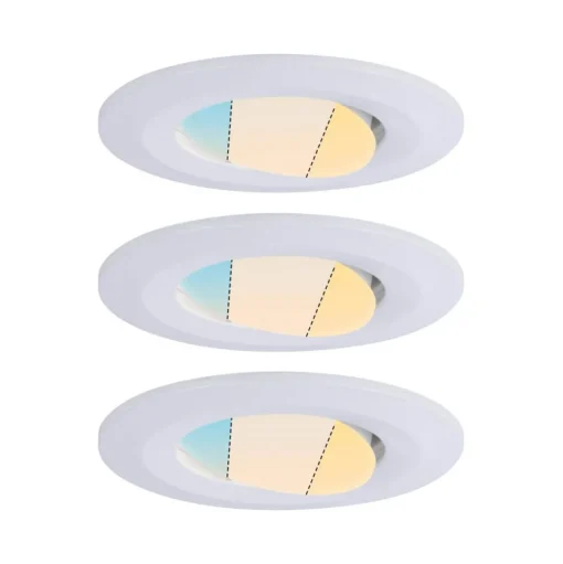 Paulmann Calla zwenkbaar on/off Ø9cm CCT wit per 3