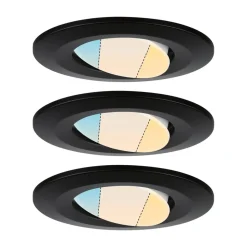 Paulmann Calla zwenkt on/off Ø9cm CCT per 3 zwart