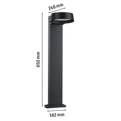 Paulmann Capea Grand, antraciet 65 cm aluminium IP44 LED tuinpadverlichting