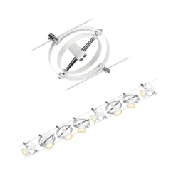 Paulmann Cardan kabelsysteem 8-lamps, mat wit