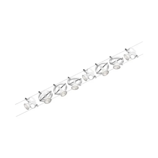 Paulmann Cardan kabelsysteem 8-lamps, mat wit