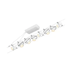Paulmann Cardan kabelsysteem 8-lamps, mat wit