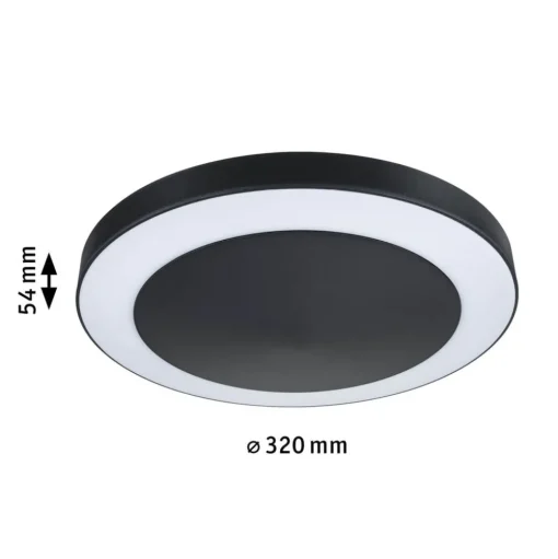 Paulmann Circula sensor-plafondlamp 830 antraciet