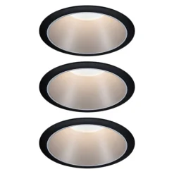 Paulmann Cole LED Spotlight zilver-zwart 3per set