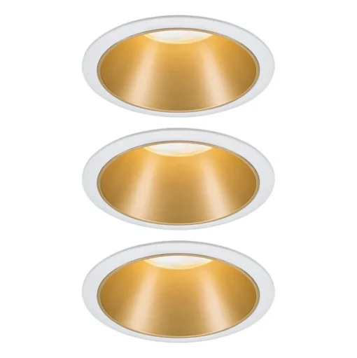 Paulmann Cole LED Spotlight, goud-wit, 3per set