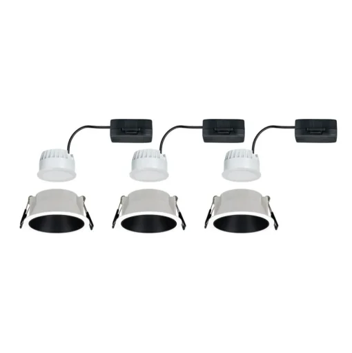 Paulmann Cole LED Spotlight, zwart-wit, 3per set