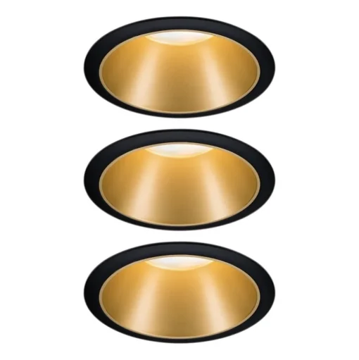 Paulmann Cole LED Spotlight, goud-zwart, 3per set