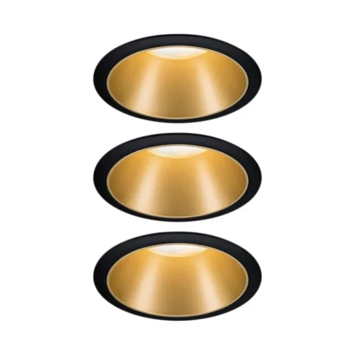 Paulmann Cole LED Spotlight, goud-zwart, 3per set