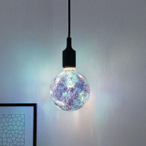 Paulmann E27 LED Globe 5W Miracle Mosaic blauw