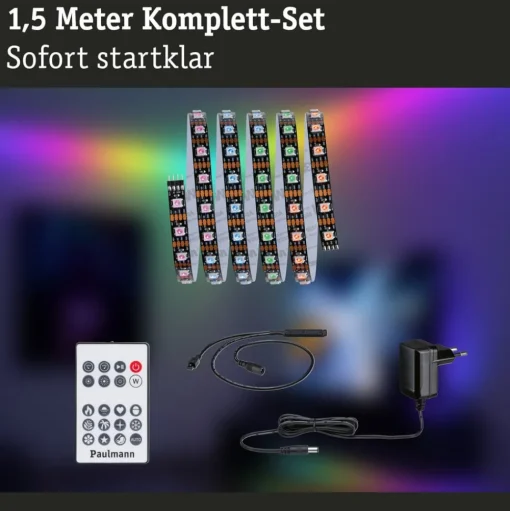Paulmann EntertainLED LED strip, RGB, set, 1,5m