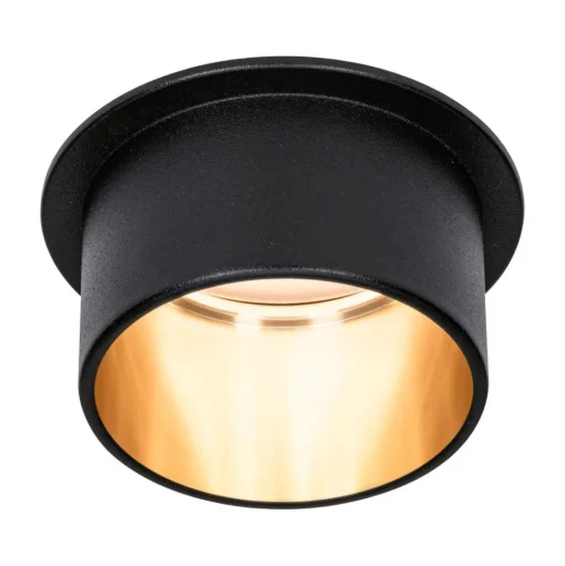 Paulmann Gil LED inbouw zwart mat/goud