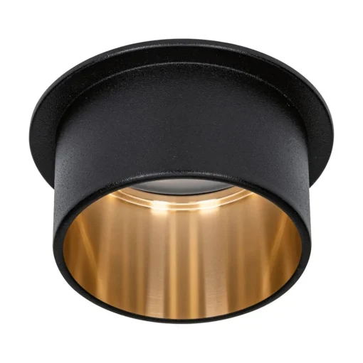Paulmann Gil LED inbouw zwart mat/goud