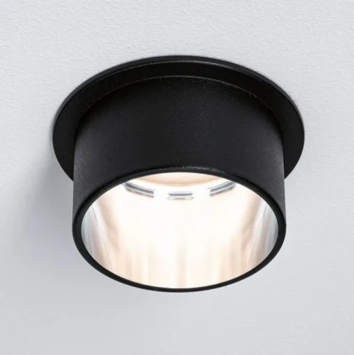 Paulmann Gil LED inbouwlamp zwart/ijzer 3 per set