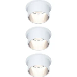 Paulmann Gil LED inbouwlamp wit/ijzer 3 per set