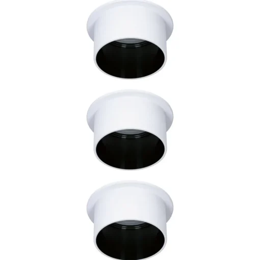 Paulmann Gil LED inbouwlamp wit/zwart 3 per set