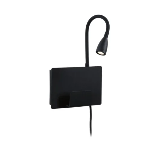Paulmann Halina USB LED wandlamp, flexibele arm zwart