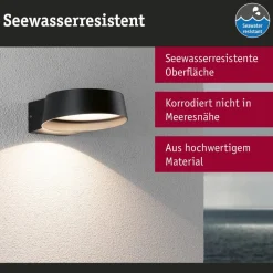 Paulmann LED buiten wandlamp Capea Grand antraciet 16 cm IP44