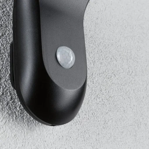 Paulmann LED buiten wandlamp Diskola, sensor, antraciet