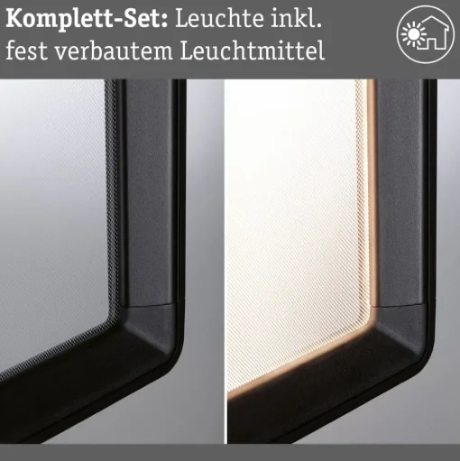 Paulmann LED buiten wandlamp Reana, antraciet IP44
