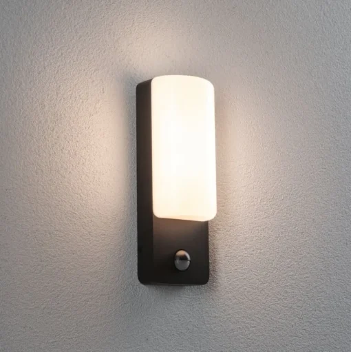 Paulmann LED buitenwandlamp Bonnie, aluminium, antraciet, sensor