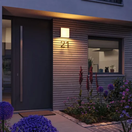 Paulmann LED buitenwandlamp Azalena, sensor, antraciet