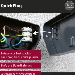 Paulmann LED buitenwandlamp Cuff, sensor, antraciet