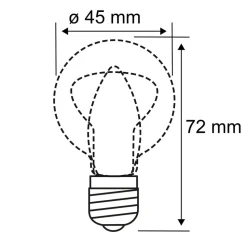 Paulmann LED druppels E27 5W 2.700K filament per 2