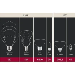 Paulmann LED E27 6,5W G125 ringspiegel zwart