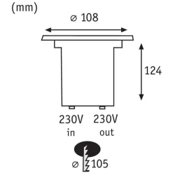 Paulmann LED grondspot inbouwlamp Speciaal, IP67, Ø 11 cm