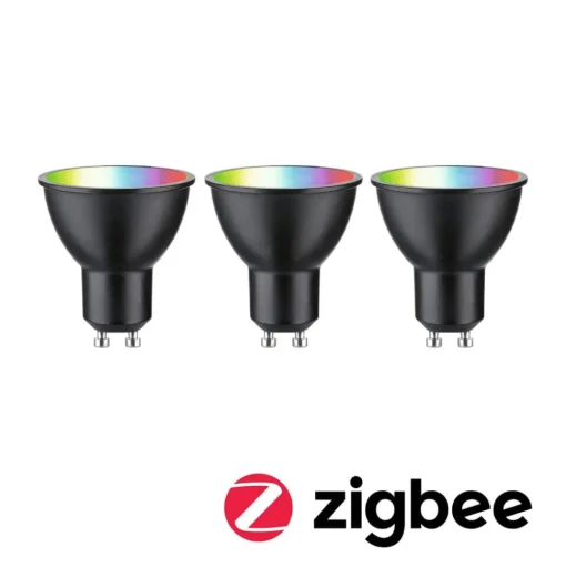Paulmann LED GU10 4,8W 350lm Zigbee zwart per 3