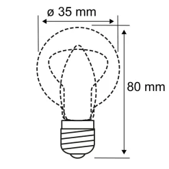 Paulmann LED kaars E14 5W gloeidraad 3-staps dimbaar