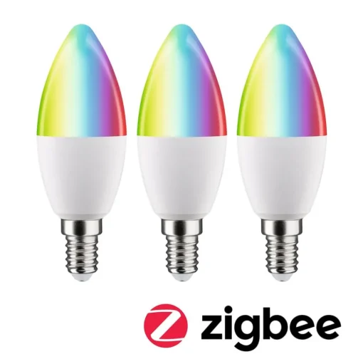 Paulmann LED kaars E14 5W 470lm Zigbee RGBW per 3