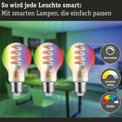 Paulmann LED lamp ZigBee E27 6,3W RGBW goud per 3