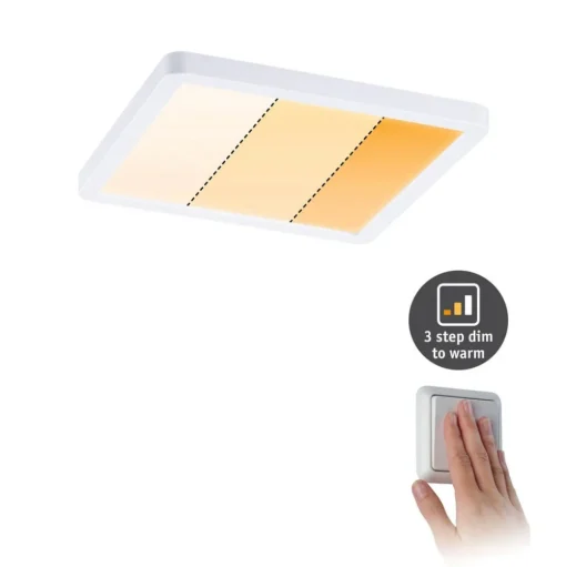 Paulmann LED paneel Aero dimtowarm hoek. wit 17,5c